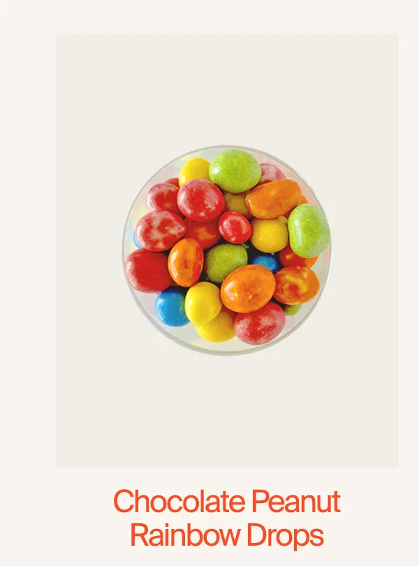 Chocolate Peanut Rainbow Drops