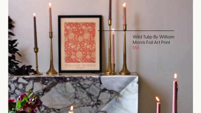 Wild Tulip By William Morris - Limited Edition Foil Art Print
