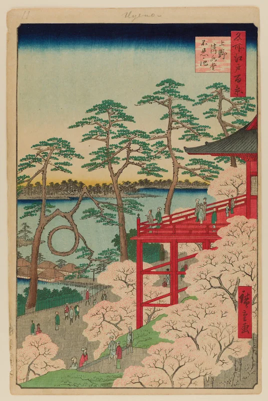 Utagawa Hiroshige's Kiyomizu Hall and Shinobazu Pond at Ueno
