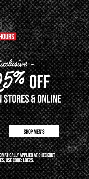 Extra 25% off Shop Men's