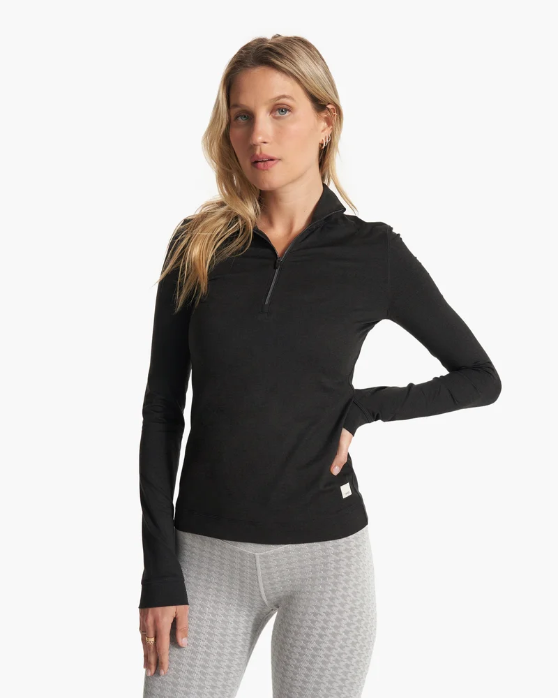 Image of Halo Essential Half Zip | Black Heather