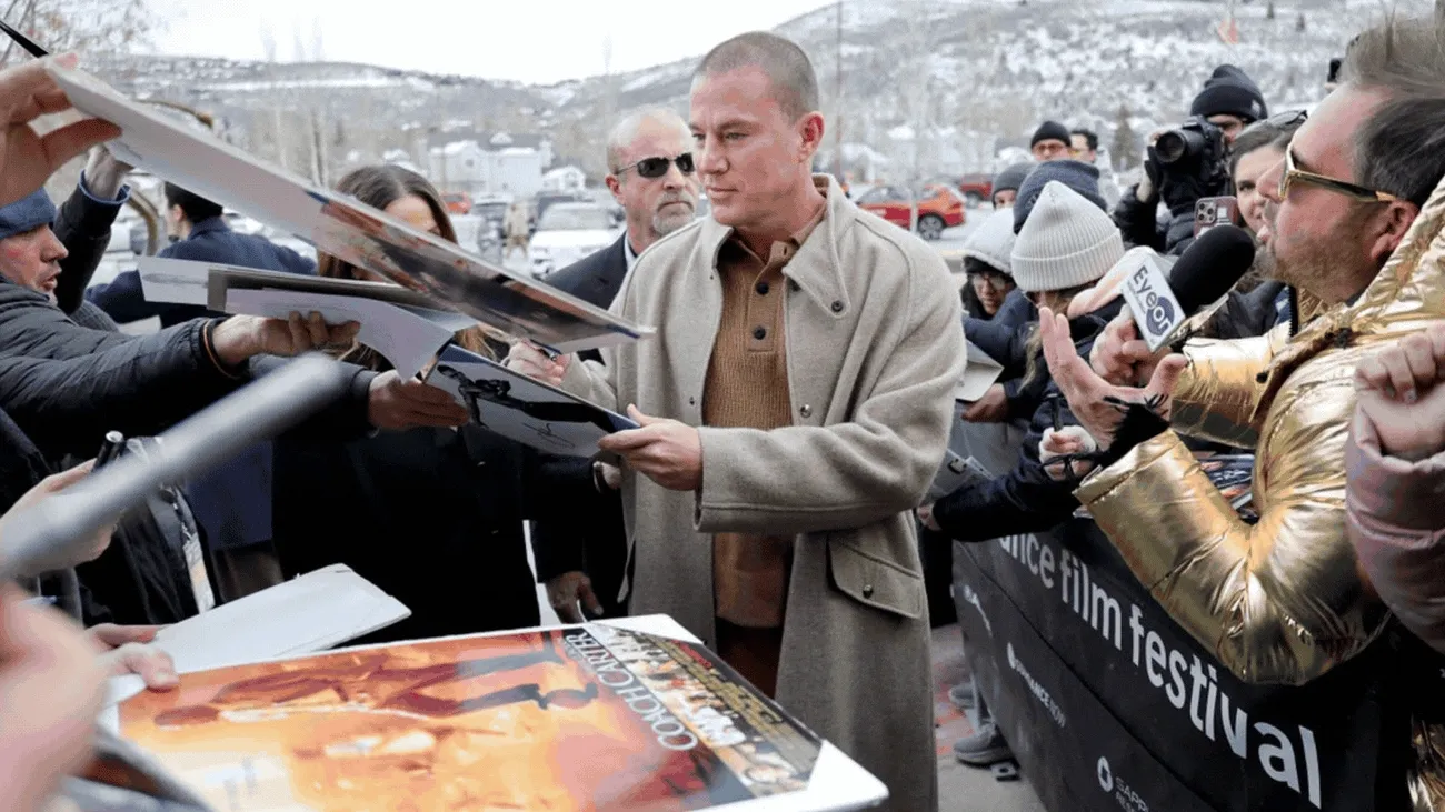 Rotating GIF of moments from Day 2 of the 2026 Sundance Film Festival.