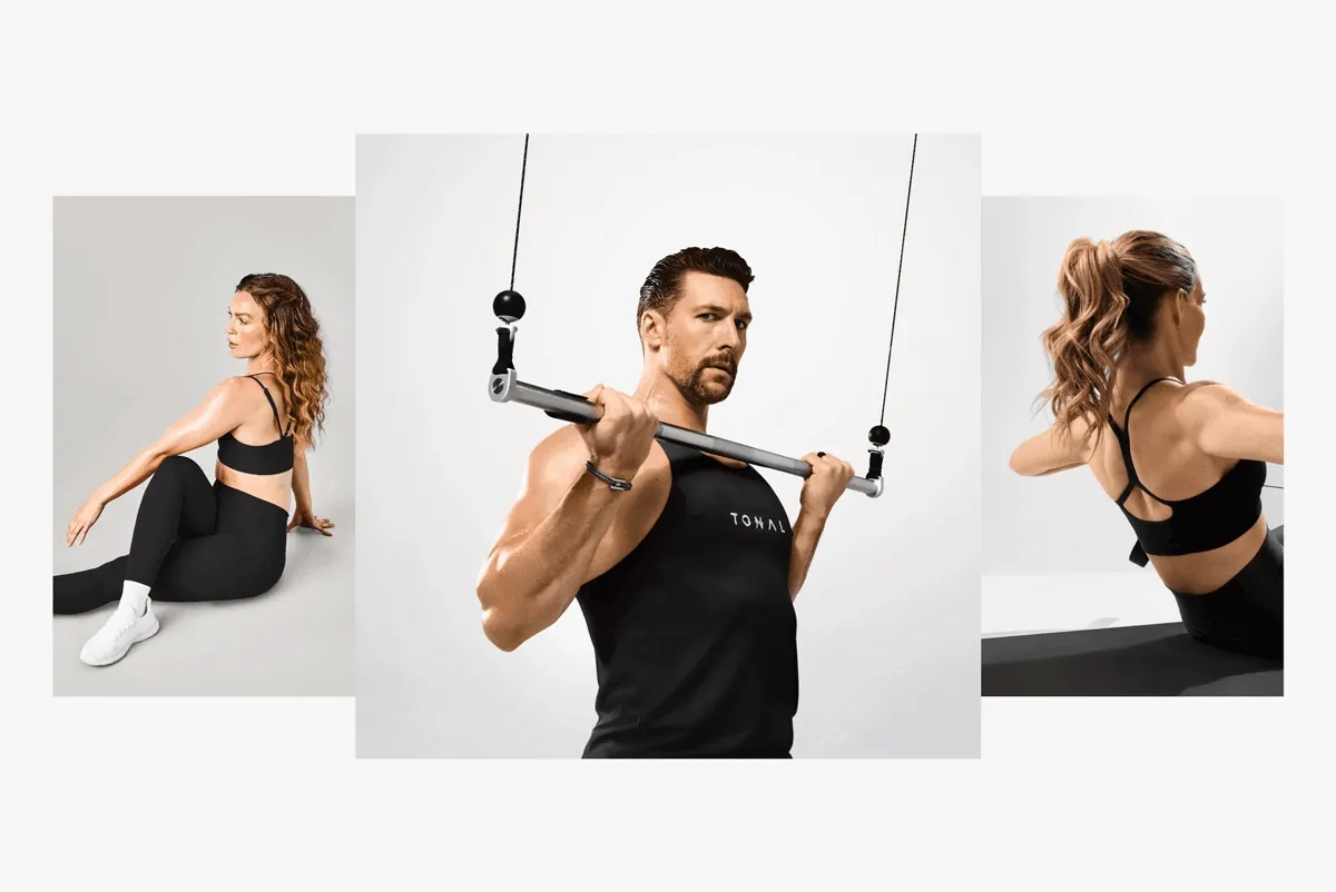 A gif of people working out with Tonal
