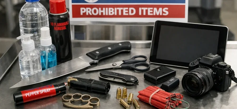 Examples of prohibited items