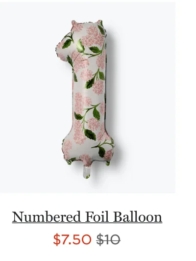 Numbered Foil Balloon - $7.50