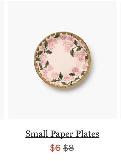 Small Paper Plates - $6