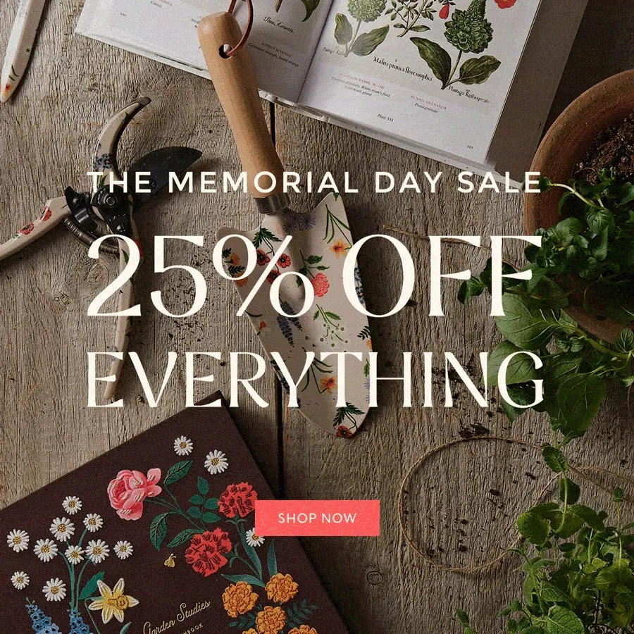 THE MEMORIAL DAY SALE - 25% OFF EVERYTHING -  | SHOP NOW