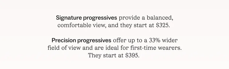 Signature and precision progressives