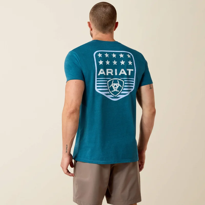 Men’s Ariat Stripe Patriotic Badge T-Shirt