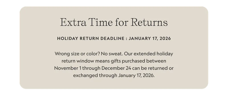 Extra Time for Returns