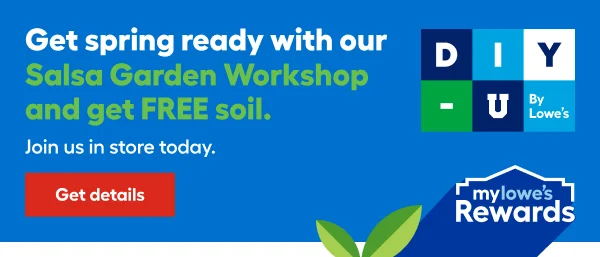 Get spring ready with our Salsa Garden Workshop and get FREE soil.Join us in store today