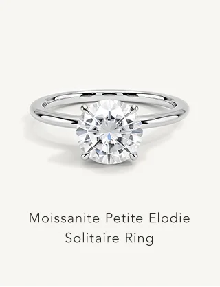 Moissanite Petite Elodie Solitaire Ring
