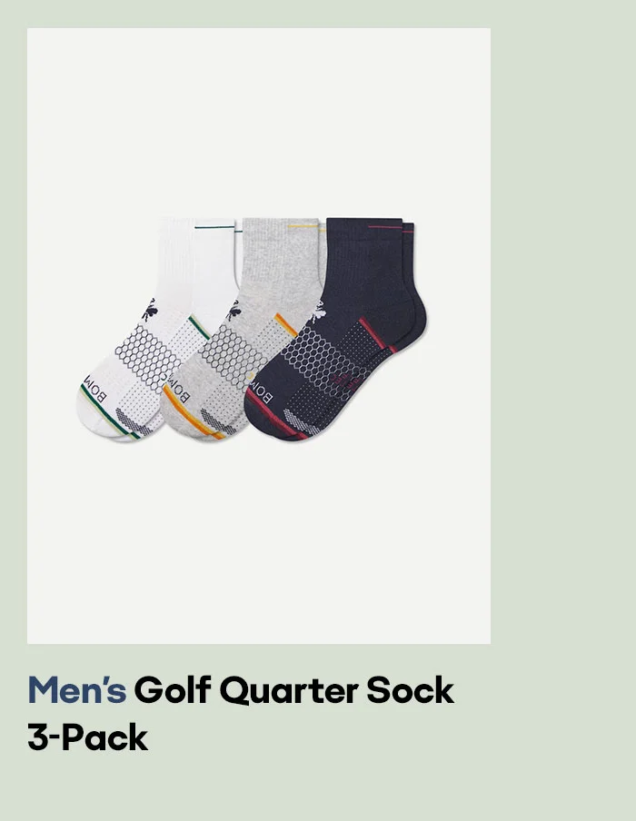 Men's Golf Quarter Sock 3-Pack