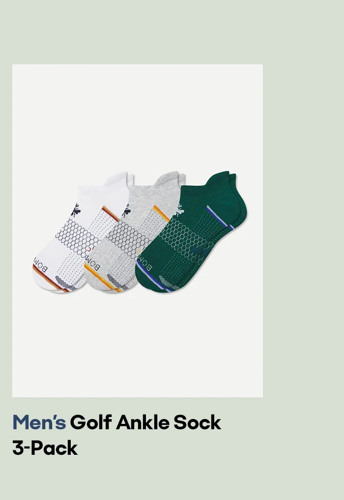 Men's Golf Ankle Sock 3-Pack