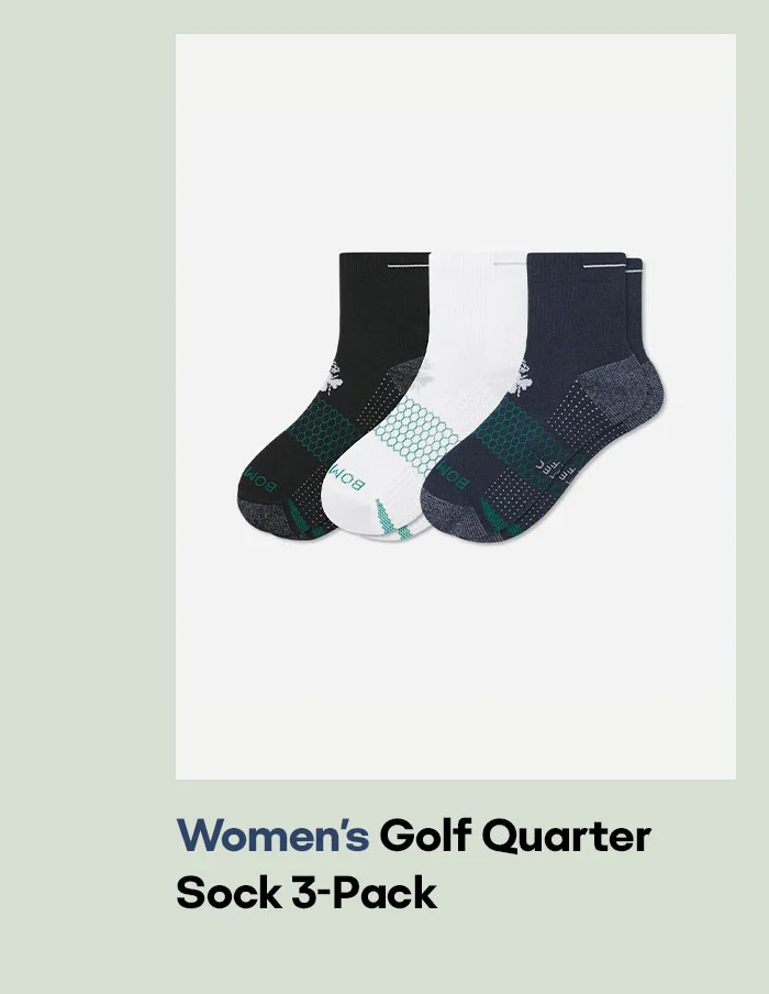 Women's Golf Quarter Sock 3-Pack