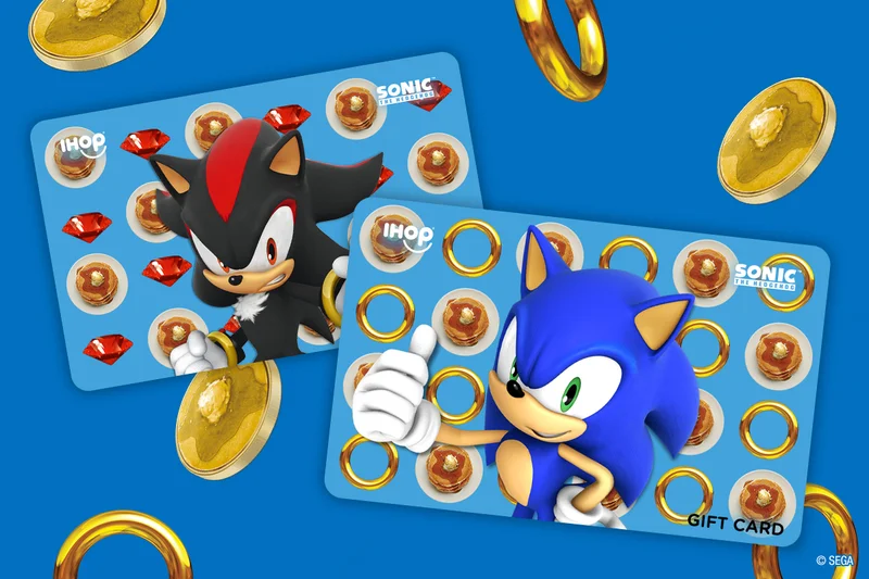 Sonic The Hedgehog Gift Card and Shadow The Hedgehog Gift Cats