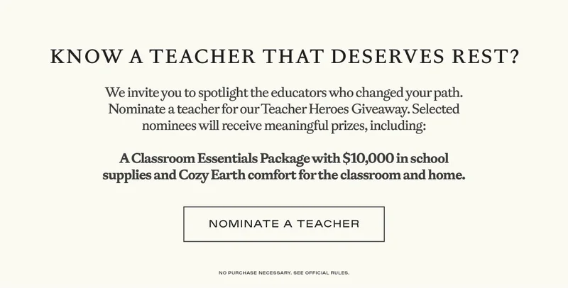 Know A Teacher? Nominate them for a $10,000 giveaway