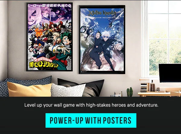 Level up your wall game with high-stakes heroes and adventure: Power-Up with Posters