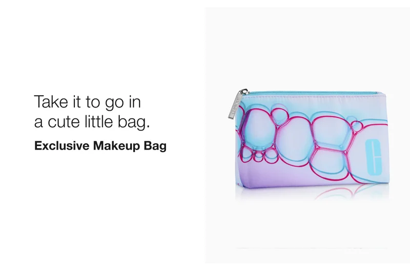 Take it to go in a cute little bag. | Exclusive Makeup Bag