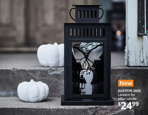 New KUSTFYR 2025 Lantern for pillar candle $24.99