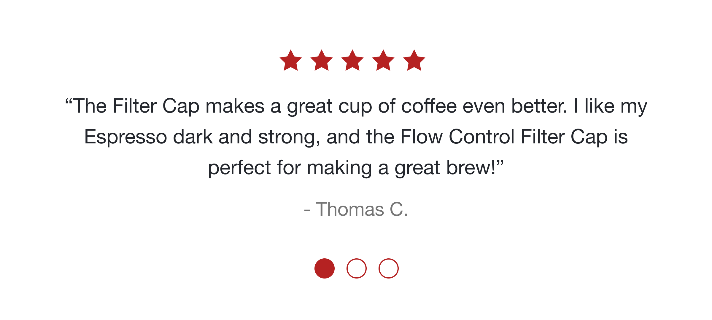 Animation of three 5-star reviews