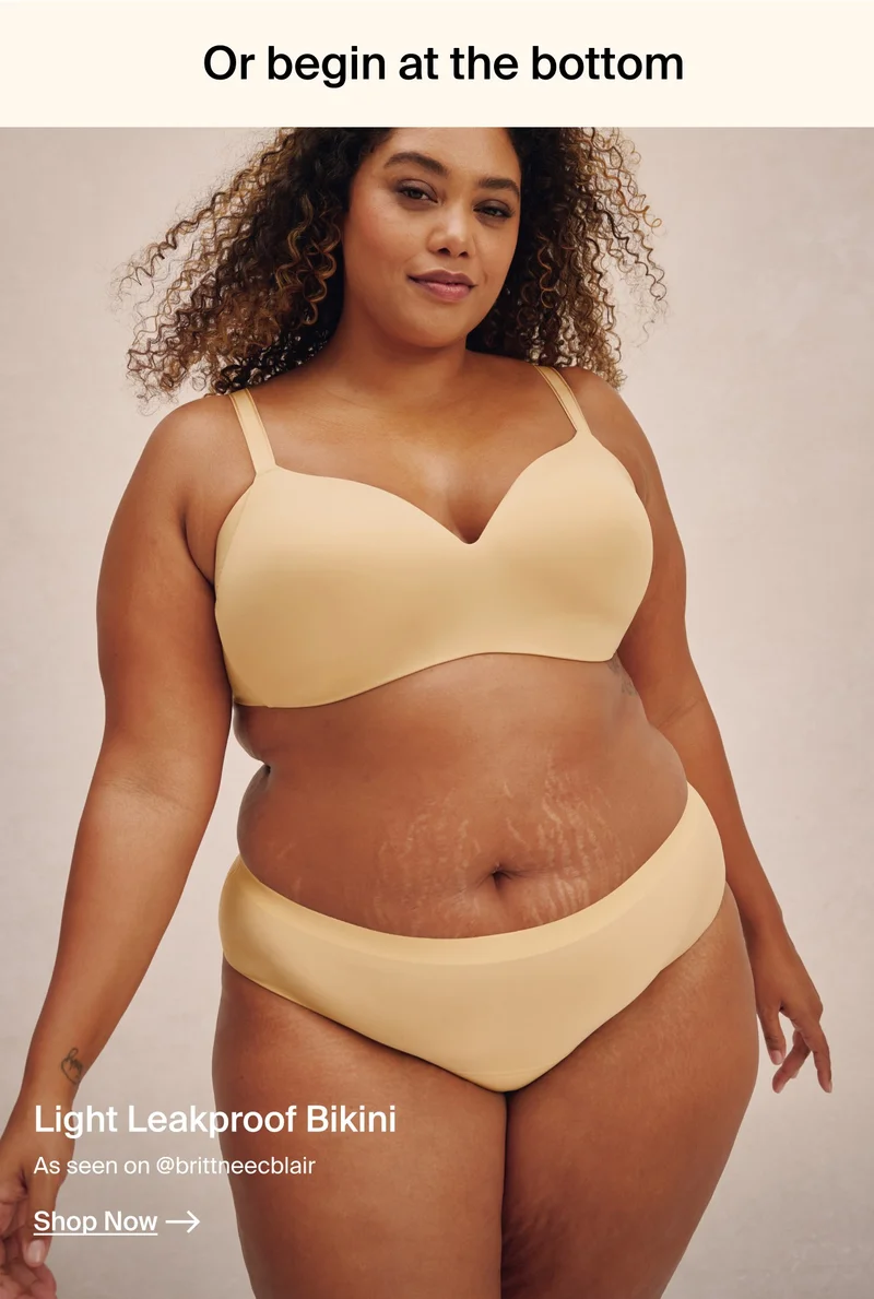 Light Leakproof Bikini. As seen on @brittneecblair. SHOP NOW