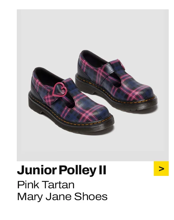 Junior Polley II Pink Tartan Mary Jane Shoes