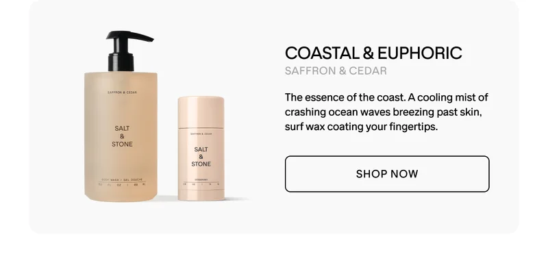 NEW SAFFRON & CEDAR. SHOP NOW.