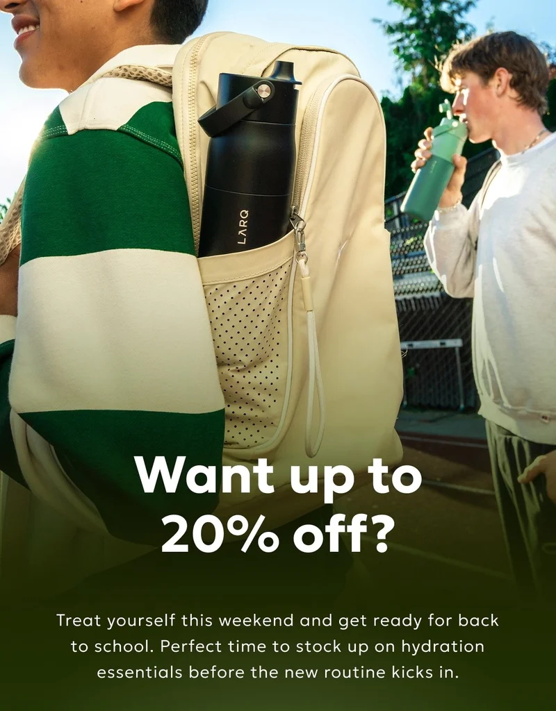 Want up to 20% off? Treat yourself this weekend and get ready for back to school.