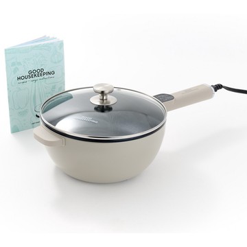 Good Housekeeping 3Qt Electric Cook Pot with Lid & 5 Recipes