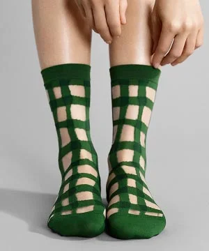 Green Gingham Crew