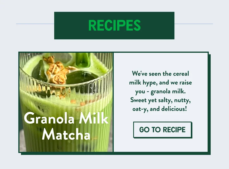 Matcha Granola Milk