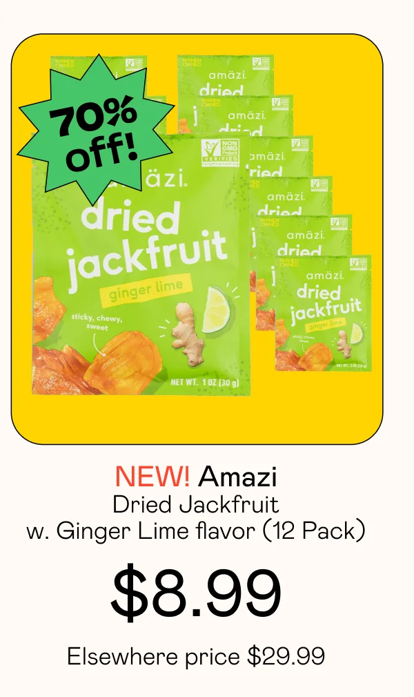 Dried Jackfruit with Ginger Lime flavor (12 Pack)