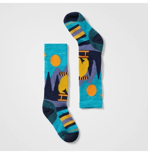 Kids' Ski Sleigh Bear Over The Calf Socks