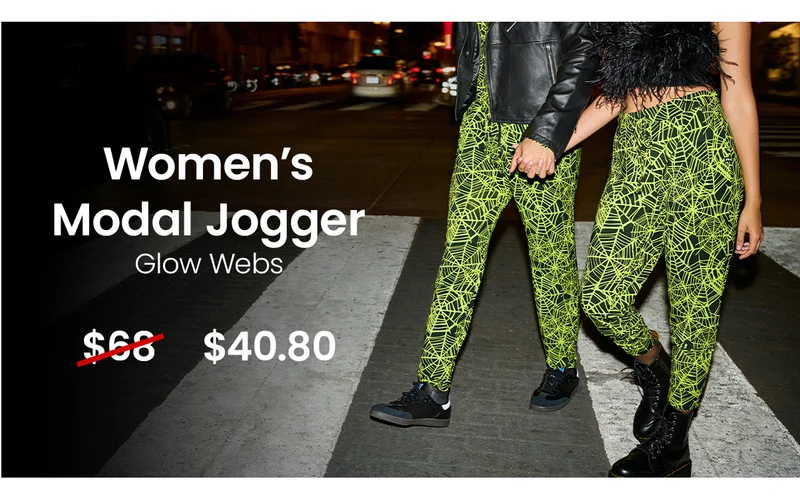 Women's Modal Jogger Glow Webs