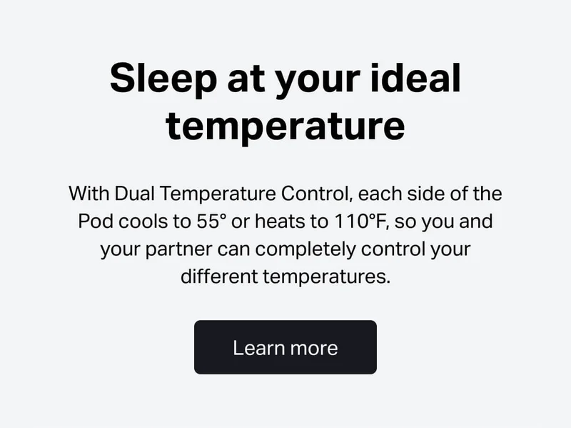 Sleep at your ideal temperature.