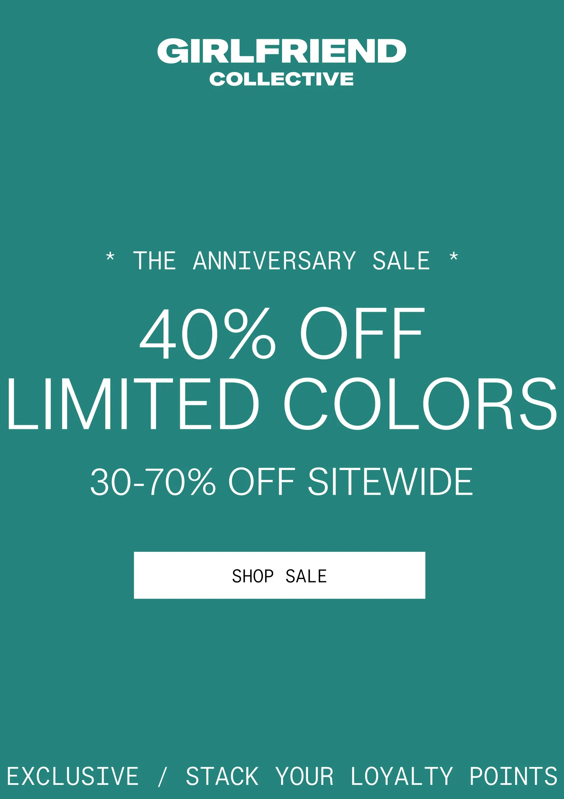 girlfriend collective anniversary sale