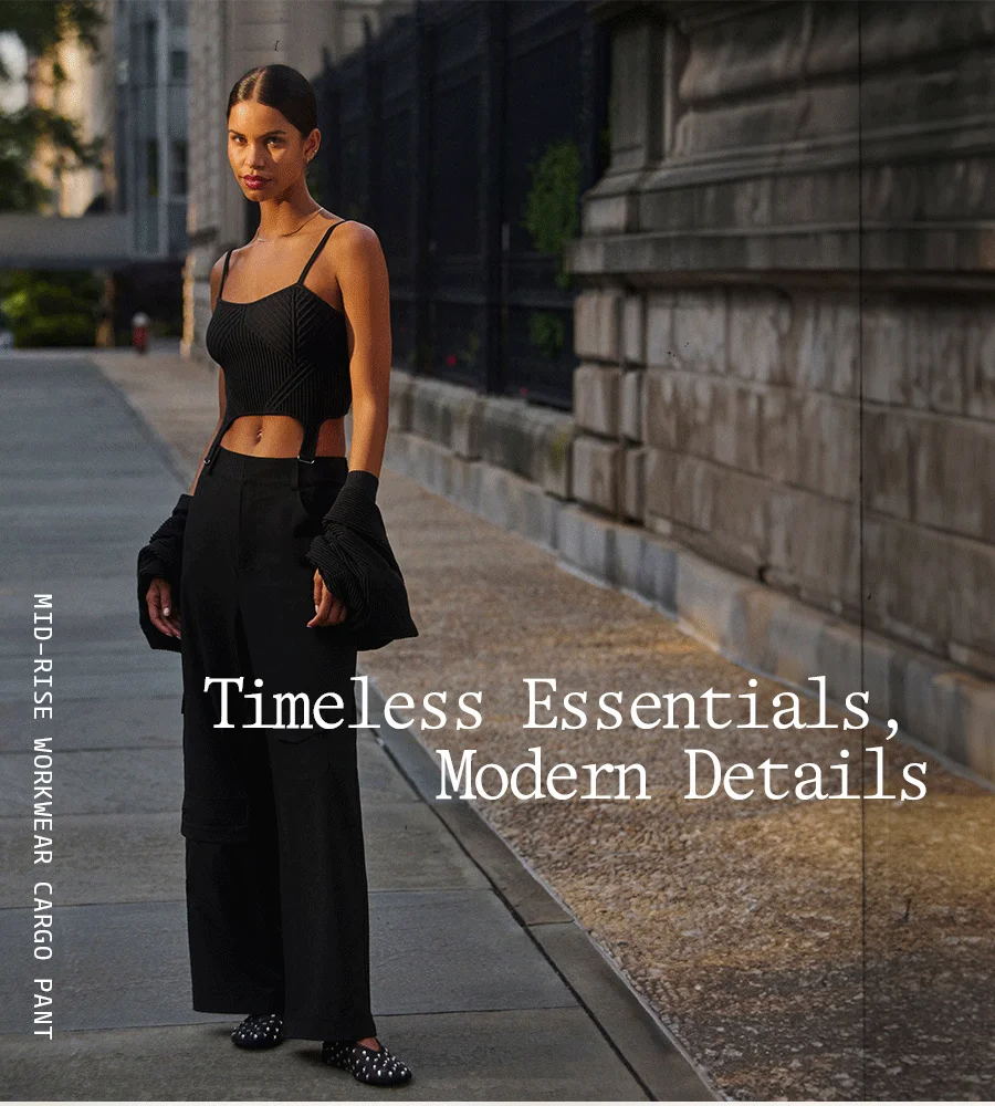 Timeless Essentials, Modern Details. Mid-Rise Workwear Cargo Pant
