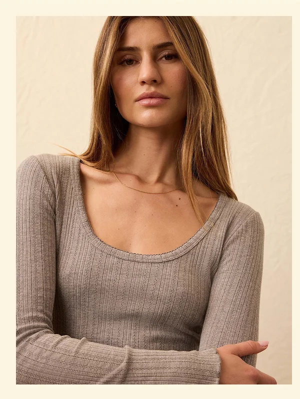 Paradise Pointelle Scoop Neck