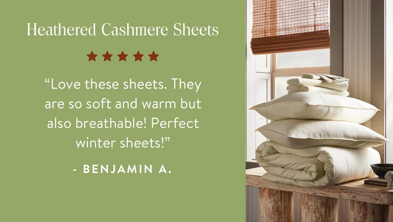 Heathered Cashmere Sheets