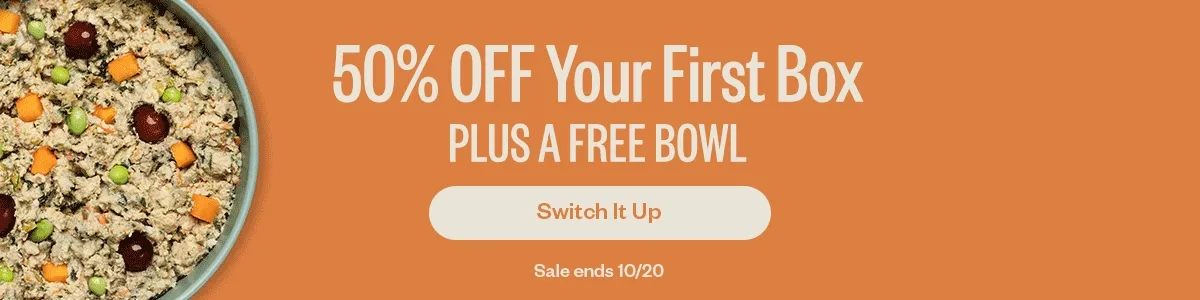 50% OFF your first box of meals + FREE BOWL