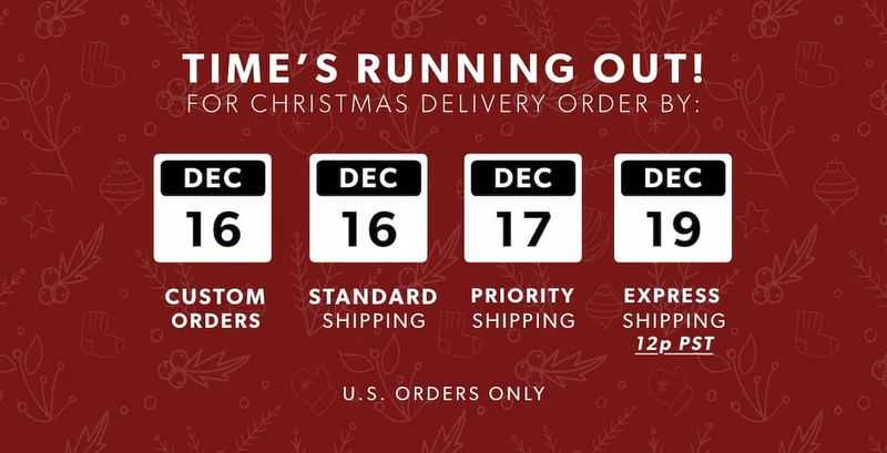 Time's Running Out! Shipping deadlines for Christmas