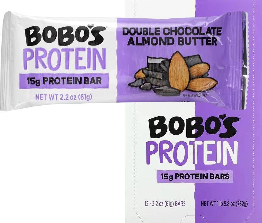 Image of LOW INVENTORY!<br>Bobo's Double Chocolate Almond Butter Protein Bar (12 CT)