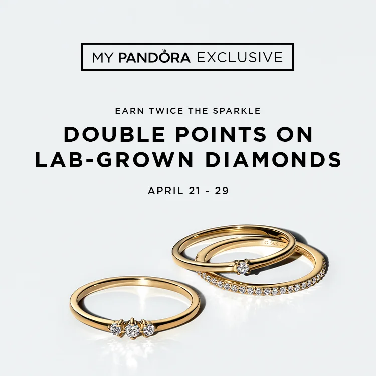 Double points on Pandora Lab-Grown Diamonds