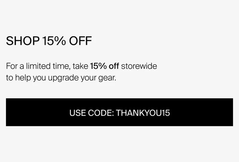 Shop 15% off
