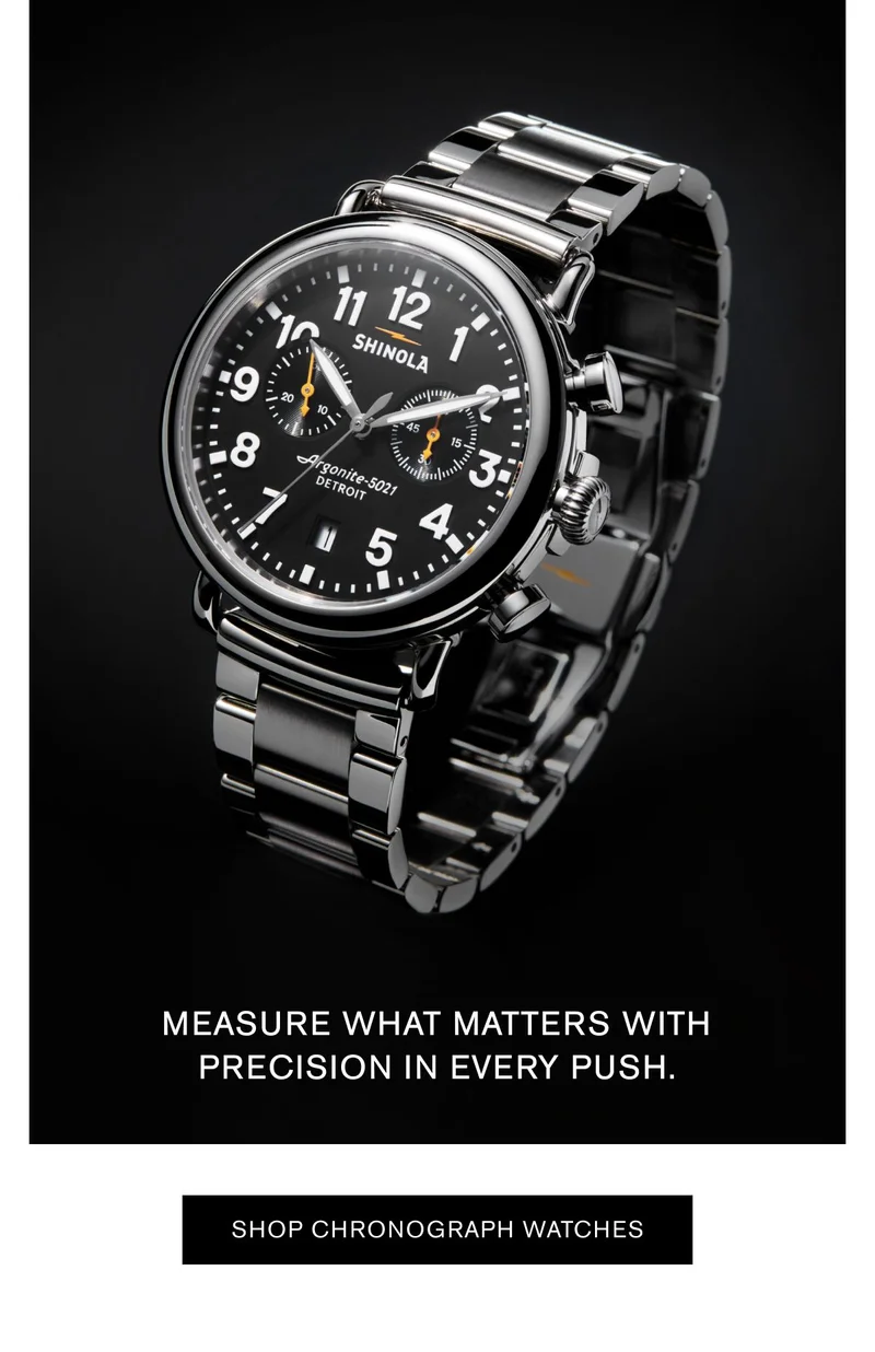 Measure what matters with Precision in every push. | SHOP CHRONOGRAPH WATCHES