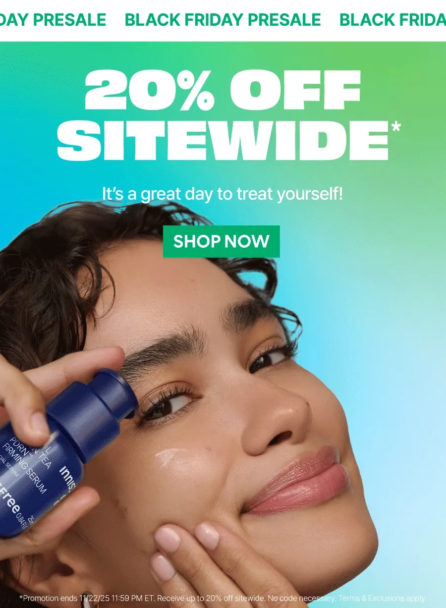 BLACK FRIDAY PRESALE: 20% OFF SITEWIDE