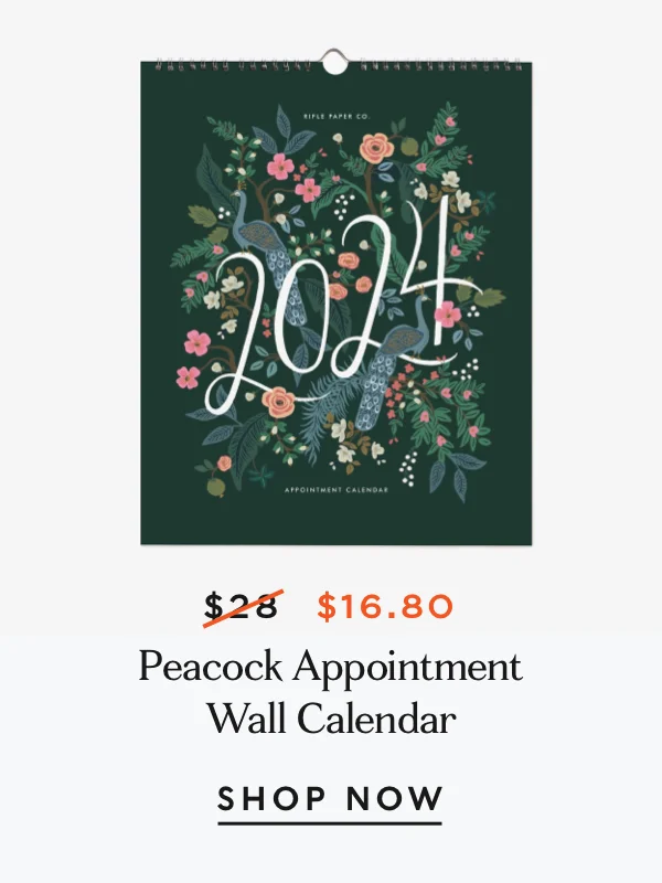 Peacock Appointment Wall Calendar