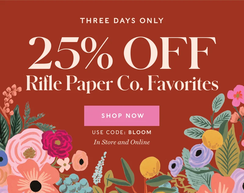 25% Off Rifle Paper Co. Favorites