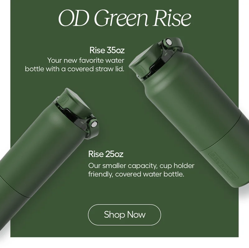 OD Green Rise. Rise 35oz Your new favorite water bottle with a covered straw lid. -Shop Now